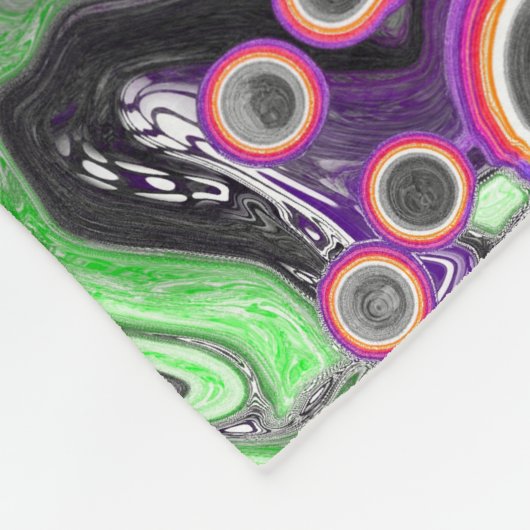 Abstracte marmer Fluid Art Fleece Deken (Hoek)