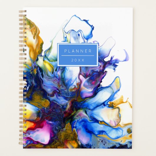 Abstracte marmer Fluid Art Planner (Voorkant)