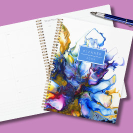 Abstracte marmer Fluid Art Planner