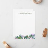 Abstracte marmer in Paars en groen gepersonaliseer Notitiekaartje (Voorkant / Achterkant in situ)