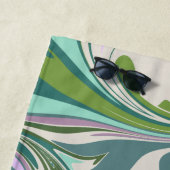 Abstracte marmer in Paars en groen gepersonaliseer Strandlaken (In situ)