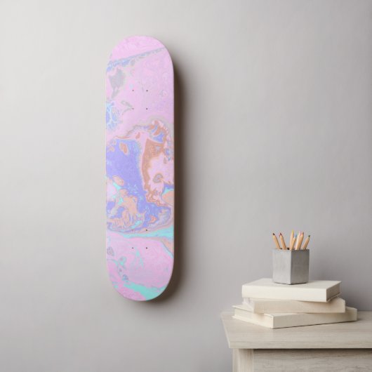 Abstracte marmer persoonlijk skateboard (Muurkunst)