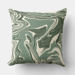 Abstracte marmer Sage Green Kussen