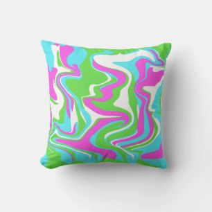 Abstracte marmer Swirl-textuur - lentetonen Kussen