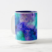 Abstracte marmer tweekleurige koffiemok (Voorkant links)