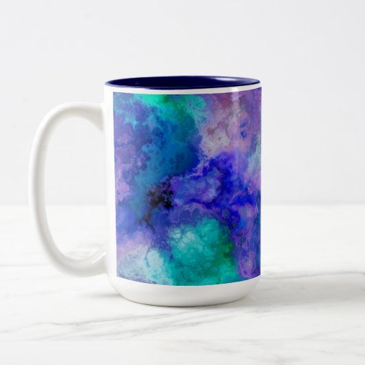 Abstracte marmer tweekleurige koffiemok (Links)