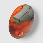 Abstracte marmer-wandslot ronde klok (Hoek)