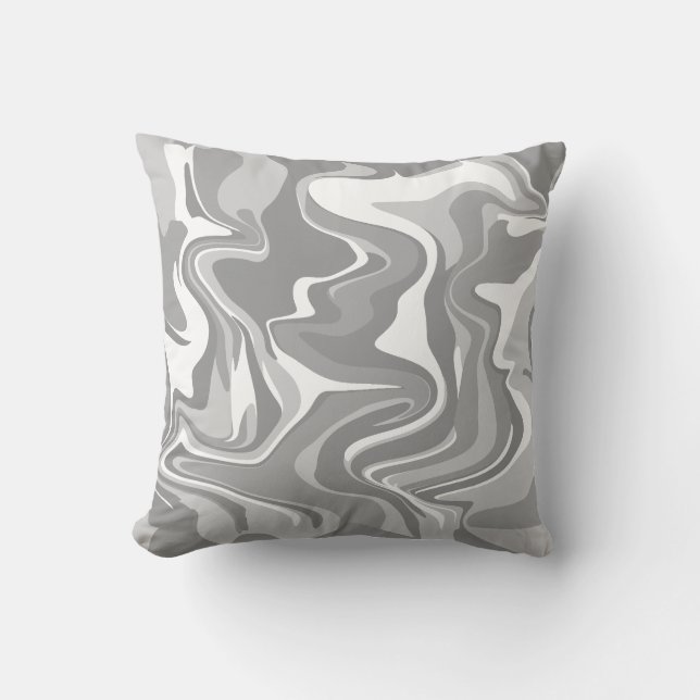 Abstracte marmer werveltextuur - grijze tinten  kussen (Voorkant)