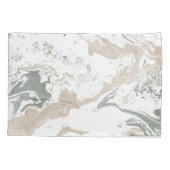 Abstracte marmer White Grey Ivory Modern Kussensloop (Achterkant)