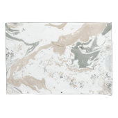 Abstracte marmer White Grey Ivory Modern Kussensloop (Voorkant)