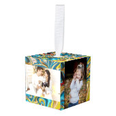 abstracte marmer zwelt gele blauwgroen turkooizen  decoratie (Voorkant hoekig)