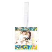 abstracte marmer zwelt gele blauwgroen turkooizen  decoratie (Voorkant)