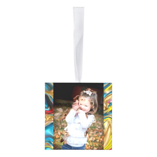 abstracte marmer zwelt gele blauwgroen turkooizen  decoratie (Rechts)