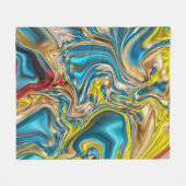 abstracte marmer zwelt gele blauwgroen turkooizen  fleece deken (Voorkant (Horizontaal))