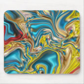 abstracte marmer zwelt gele blauwgroen turkooizen muismat (Voorkant)