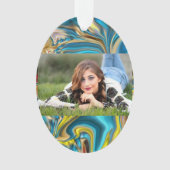 abstracte marmer zwelt gele blauwgroen turkooizen  ornament (voorkant)