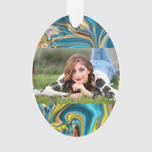 abstracte marmer zwelt gele blauwgroen turkooizen  ornament (voorkant)