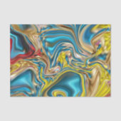 abstracte marmer zwelt gele blauwgroen turkooizen  tissuepapier (Voorkant)