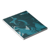 Abstracte marmerafbeelding Blauw Notitieblok (Schuin)