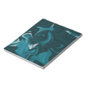 Abstracte marmerafbeelding Blauw Notitieblok (Linkerzijde)