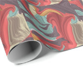 Abstracte marmerafbeelding kleurrijk cadeaupapier (Rol Hoek)