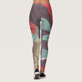 Abstracte marmerafbeelding kleurrijk leggings (Achterkant)