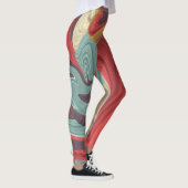 Abstracte marmerafbeelding kleurrijk leggings (Rechts)