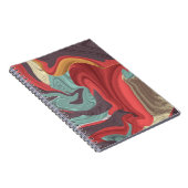 Abstracte marmerafbeelding kleurrijk notitieboek (Rechterzijde)