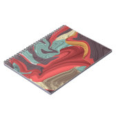 Abstracte marmerafbeelding kleurrijk notitieboek (Linkerzijde)