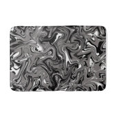 Abstracte marmerafbeelding zwart badmat (Voorkant)