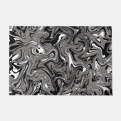 Abstracte marmerafbeelding zwart deurmat (Voorkant)
