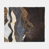 Abstracte Marmerbergen Onder Sterrenhemel Fleece Deken (Voorkant (Horizontaal))