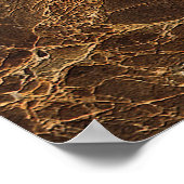 Abstracte marmeren bergen onder sterrenhemel poster (Hoek)