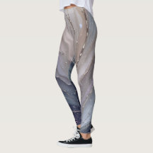Abstracte marmeren damesleggings – Comfortabele le