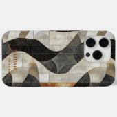 Abstracte marmeren golven – aardse elegant ontwerp Case-Mate iPhone case (Achterkant (horizontaal))