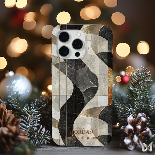 Abstracte Marmeren Golven – Aardse Elegantie Ontwe Case-Mate iPhone Case