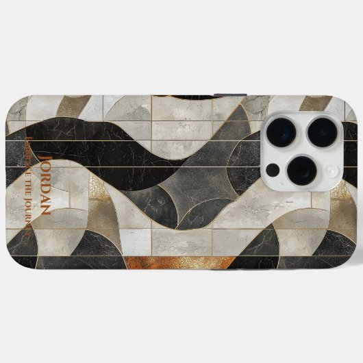 Abstracte Marmeren Golven – Aardse Elegantie Ontwe Case-Mate iPhone Case (Achterkant (horizontaal))