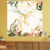 Abstracte Marmeren kunst donkergroen roze goud web Canvas Afdruk (Insitu (Woonkamer))