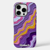 Abstracte marmeren kunst met gouden accenten Case-Mate iPhone case (Achterkant)