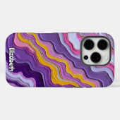 Abstracte marmeren kunst met gouden accenten Case-Mate iPhone case (Achterkant (horizontaal))