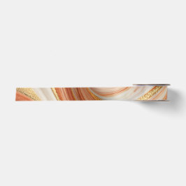 Abstracte marmeren oranje kleur lint