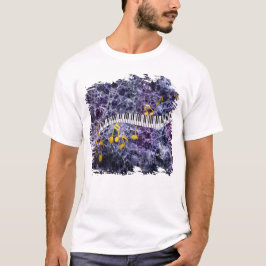 Abstracte Marmeren Piano Keys Gold Notes Muzikant T-shirt