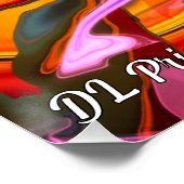 Abstracte marmeren vloeibare kleurrijke glanzende  perfect poster (Hoek)