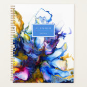 Abstracte marmeren vloeibare kunst planner (Voorkant)