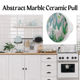 Abstracte marmeren werveling ceramische trekkracht keramische knop