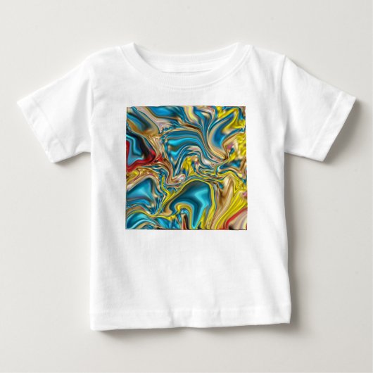 abstracte marmeren wervelingen geel turquoise turq (Voorkant)