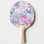 Abstracte Marmeren Werveltje Ping Pong Paddle – Kl Tafeltennisbatje (Achterkant)