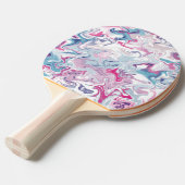 Abstracte Marmeren Werveltje Ping Pong Paddle – Kl Tafeltennisbatje (Voorkant Gekanteld)