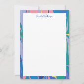 Abstracte marmerkunst in Bright Blue op maat Notitiekaartje (Voorkant)