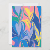 Abstracte marmerkunst in Bright Blue op maat Notitiekaartje (Achterkant)